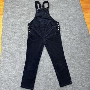 Hatch Maternity Overalls 3 Large Midnight Blue Corduroy Selma Tuckernuck Stretch